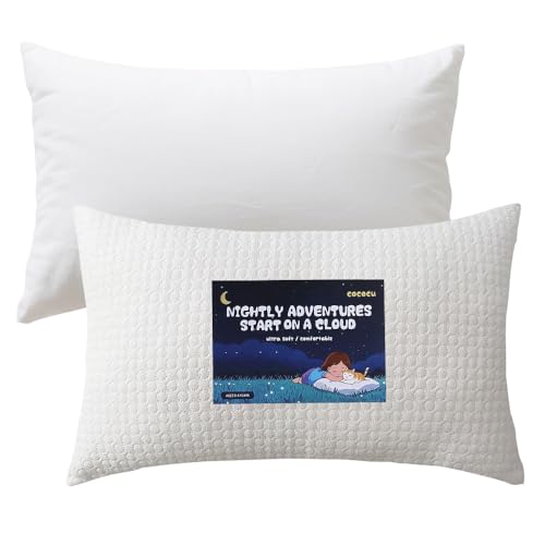Cococu Toddler Pillow 13x18 White for Ages 2-5