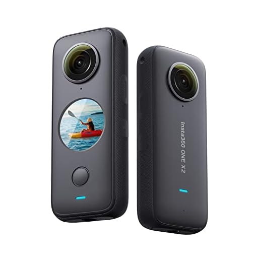 Insta360 One X2 - 5.7K Cámara de 360 Grados con estabilización, Resistencia al Agua IPX8, Efecto Selfie Stick Invisible, Pantalla táctil, Edición IA, Control por Voz