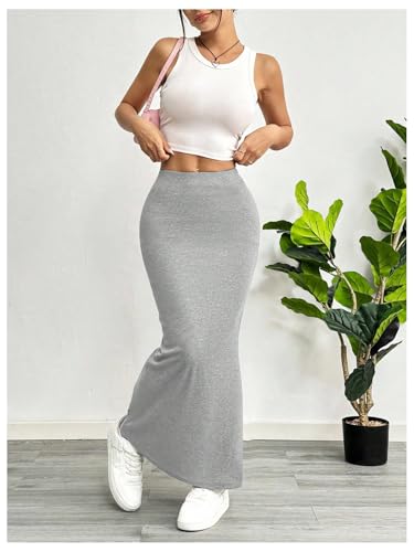 Image of GORGLITTER Women's Trendy Pencil Long Maxi Skirts High Waisted Skirt