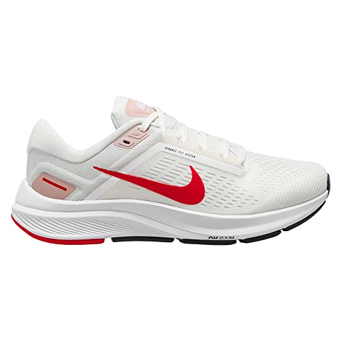 Nike Women's Air Zoom Structure 24 Running Shoes, Summit White University Red Photon Dust, 7 UK