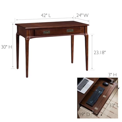 Image of Leick Home Stratus Desk, 42 inch, Heartwood Cherry