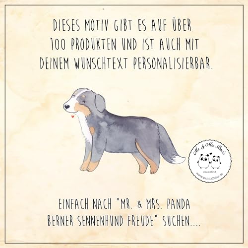 Mr. & Mrs. Panda Postkarte Berner Sennenhund Freude - Geschenk, einzelkarte, Hunderassen Vielfalt, Eigenschaften, liebevolle Hunde, Hund, Postkarten, Grußkarte, Ansichtskarte, sanfte Riesen