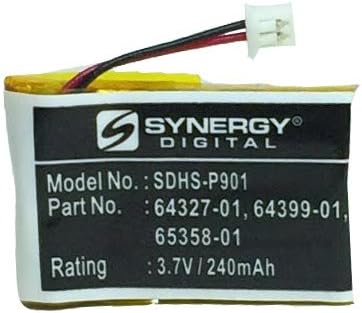 Synergy Digital Cordless Phone Battery, Works with Plantronics CS50 Cordless Phone, (Li-Ion, 3.7V, 230 mAh) Ultra Hi-Capacity, Compatible with Plantronics 64327-01,65358-01 Battery