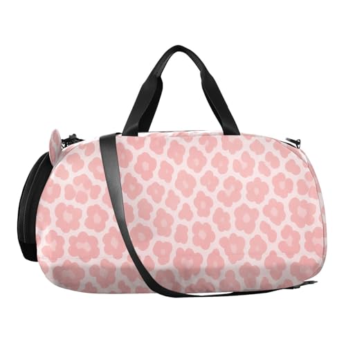 Leopard Boy's Gym Duffel Bag with Shoes Compartment Lightweight Carry On Weekender Bag for Beach Swim Bags Pool Sports2