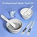 Face Mask Mixing Bowl Set with Silicone Facial Bowls, Brushes, Spatula, Measuring Cup + Scoop, Reusable Makeup Pad, Stylish Makeup Bag, 8 in 1 Esthetician Tool Kit, SPA Quality