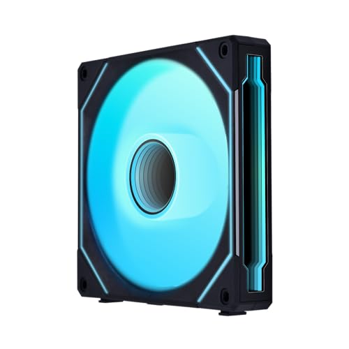 Lian Li UNI Fan SL-Infinity 140mm Reverse Blade-Single Pack-ARGB Fan-Daisy-Chain Design-Infinity Mirror-Customizable Lighting Effects-Without Controller-Black-(14RSLIN1B) by Lian Li - Used condition - US$28.82