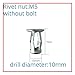 10pcs M5 M6 Petal Rivets Lock Nut Set Steel Riveter Hollow Iron Clip Fixed Plate Nuts Rivet Metal Clamp for Car License (Color : Black, Size : M5 nut)