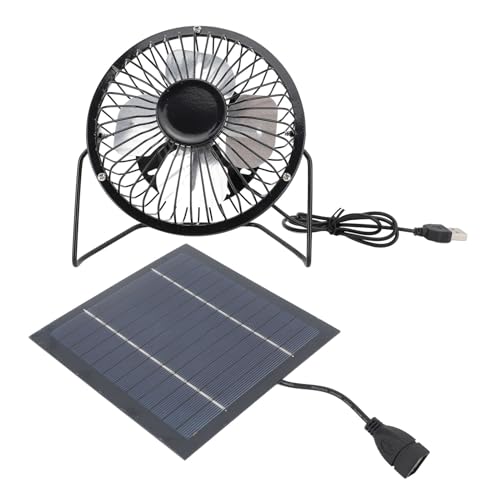 Kit de Ventilador con Panel Solar para Invernadero, Panel Solar, Ventilador de Escape USB de Alta Velocidad para...