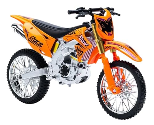 Image of Compatible for 1:12 Kavasaki KX450F Motorcycle DieCast Model, Suspension and Hand Free Roller, Toy Motorcycle Collection with Music Lighting Toy for Kids (Kavasaki KX450F-Orange)