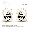 AILOONG Cotton Canvas Shopping Bag Cool Monkey Head Sunglasses Musical Headphones 12 oz thick fabric Uses as a gift bag 35x40cm Large #3
