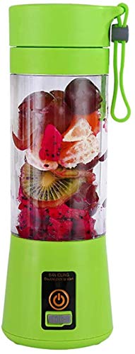 ASDASD Mini licuadora portátil para el hogar Batidora de batido en el hogar Mini licuadora Personal de Viaje con baterías Recargables USB Mezclador de Frutas para el hogar Taza Desmontable Rosa-Verde