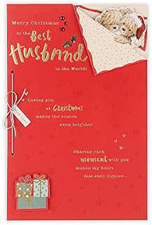 Clintons: Husband Cosy Bears Storyboard Christmas Card, Christmas Card for Husband, Husband Xmas Card, Xmas Cards Husband, Multi-Colour, 171 x 260, 1181368