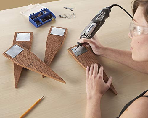 Dremel Gift Kit- Rotary Tool With 3 Attachments And 100 Accessories- Micro Sander, Wood Carver, Router, Grinder, Polisher, Etcher, And Engraver- 4000-2/30 + Flex Shaft Attachment + Ez725 Accessory Kit #TOP2