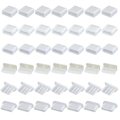 42 PCS 6 Types USB Anti Dust Cover Plugs, Anti Dust Cover Protector Plugs Cap for USB A, Type C, Micro USB Female and Male Ports, USB Type-C Dust Stopper, Silicone Soft Micro USB Cap Port Protector
