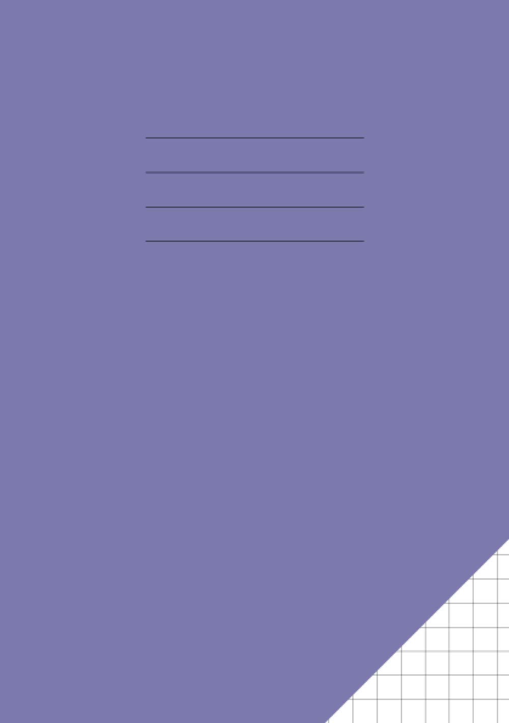 Maths Exercise Book 7mm Squares A5: Squared Paper / Square Grid Notebook for School Mathematics | Purple Cover