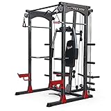 Gimnasio multifunción Rack Crossfit PBX 8000 Professional con máquina de lat Machine. Este gimnasio es ideal para realizar ejercicios relacionados con los distintos grupos musculares.