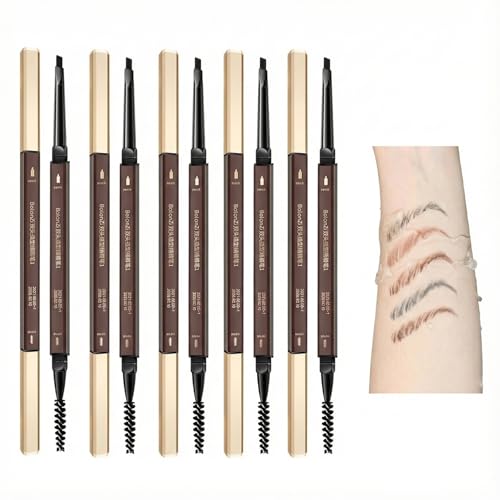 Eyebrow Pencil | 5 Pcs Retractable Eyebrow Pencils Set Waterproof & Sweatproof | Double-ended eyebrow pencil set 5pcs with High Pigment