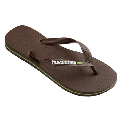 Havaianas Men's Brazil Logo Sandal Dark Brown/White Flip-Flop2