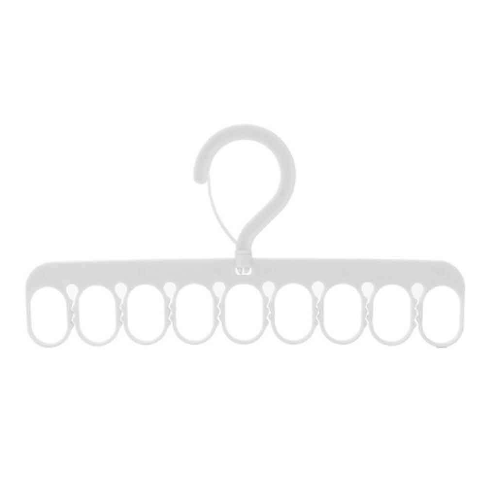 MOBYGKFY Multifunctional Drying Rack Hanger Windproof Underwear Hanger Socks Household Wardrobe Hanger Storage Hangers for Clothes(White-style)