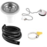 Feeshoppher ABS Wohnmobil-Waschbeckenablaufbogen und gerades Ablauf-Set mit 2 m wasserdichtem, auslaufsicherem Rohr mit starker Dichtung, einfache Installation, vielseitiges Design für mehrere