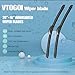 VTOGOI Windshield Wipers Replacement for Hyundai Tucson 2016-2021 Front Rear Wiper Blades and Rear Windshield Wiper Arm Set for My Car (Pack of 4)