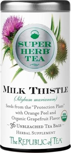 The Republic of Tea SuperHerb Organic Milk Thistle Herbal Tea, 36 Count