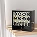 DUKWIN Watch Winder for 8 Automatic Watches, Lockable,6 Watch Storage Places and Jewelry Storage, Super Quiet Mabuchi Motor
