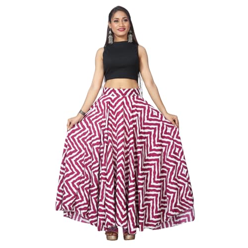 Image of JYESHTA Women's American Crepe Flared A Line Stitched Long Skirt with 12 Mtr Flare 40 in Height | Skirts for Women Long Length | Long Skirts for Girls