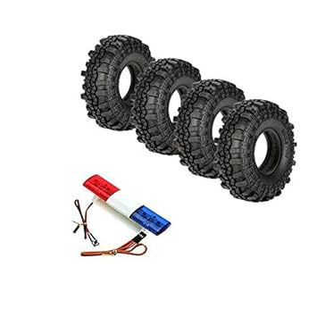 Ubersweet Imported 1 P es 1:10 1:8 RC Car P ce Night Flash Light+4 P es 1:10 Tyre Tire