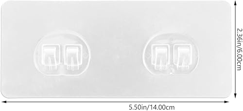 Miniatura 9 de 10 ganchos adhesivos resistentes para ducha y cocina, ganchos adhesivos de repuesto para organizar estantes de almacenamiento, no requiere taladrar