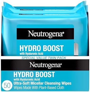 Neutrogena Hydro Boost Cleansing Wipes Makeup Remover, 25 Ct