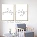 CHDITB Unframed Inspirational Quote&Saying Art Print,Today Is A Good Day,For A Good Day Wall Art Poster,Set of 2（8