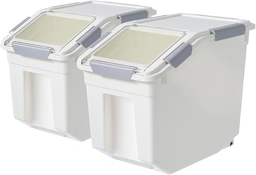 Miniatura 9 de Tanque de plástico transparente, barril de almacenamiento de arroz, contenedor de alimentos domésticos, caja de almacenamiento de granos para avena,