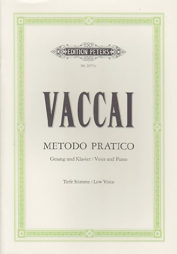 Nicola Vaccai Metodo Practico (Low Voice). Für Tiefe Stimme, Bass
