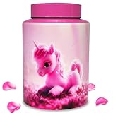 Mianachilu Up to 140 lbs Small Unicorn Urns for Human Child Teen Girl Baby Ashes, Decorative Funeral Cremation Keepsake Memorial Medium Pink Urn for Sweetheart Daughter or Part of Adult Remains