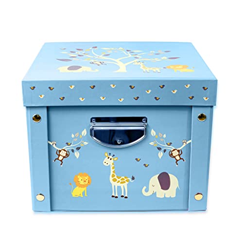 Growings – Baby Keepsake Box, Baby Memory Box – Large Blue Keepsake Gifts Box For Any Newborn Baby Boy Or Baby Girl – Strong, Durable & Collapsible Memory Storage Box #TOP7