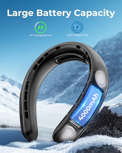 Ventilador personal portátil recargable con 3 velocidades y batería USB 5
