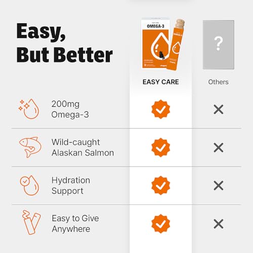 Image of Omega-3 for Cats, Lickable Skin & Coat Supplement with EPA + DHA, 30 Tubes | Wild-Caught Alaskan Salmon, Omega 3 Oil for Dry Skin, Dandruff, Itchy Skin, Shedding, Squeezable Tubes Cats Enjoy Like Treats