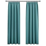 Telas Maravillosas - Cortinas modernas hechas de 100% poliéster, suaves al tacto. Mismo color y material en ambos lados.