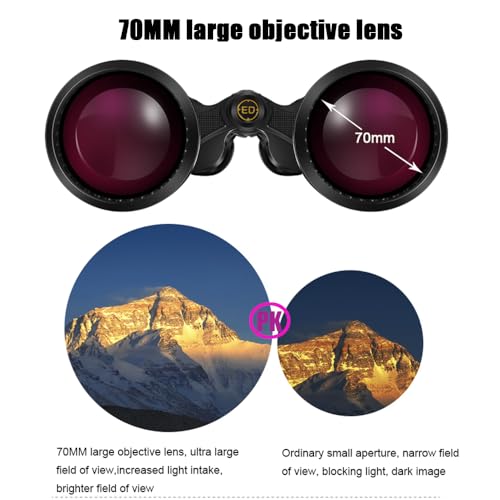 Binoculares zoom 25-75x70 HD para observación miniatura 6