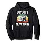 Boycott New York 2024 Truck Driver Trucker Strike Support Pullover Hoodie