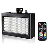 EcoStrobe Stage Strobe Light, Super Bright Flash Stage Lighting, Sound Activated and Speed Control White Strobe Light, Flash Party Lighting for Wedding, Xmas, Birthday, Club, DJ (180LED)
