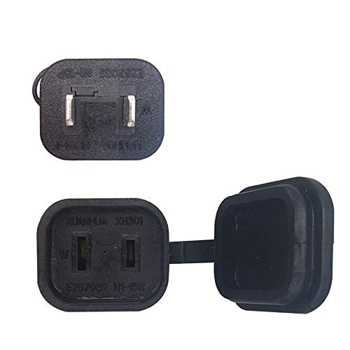 Tekit (6.6Ft) Us Power Extension Cable Cord With Fuse And Waterproof Cover, Us Ac 2-Prong Male/Female Power Cable,Usa Outlet Saver Power Extension Cord 2-Prong For Nema 5-15P To Nema 5-15R #TOP3