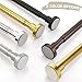 BRIOFOX Shower Curtain Rod Adjustable 18-50 Inch, Spring Tension Shower Rod No Drilling Non Slip, Brushed Gold