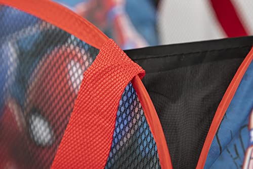 Marvel Spiderman Web Swinger 80L Pop-Up Laundry Basket - Hamper for Clothes or Toys, Blue - Spiderman, 36 x 36 x 58 cm - Image 3