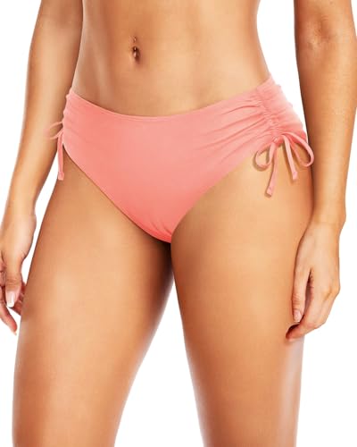 Image of Daci Women Mid Waist Bikini Bottoms - Full Coverage Swim Bathing Suit Bottom Side Tied Swimsuit Bottoms