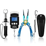 XBLACK Fishing Tool Kit Fishing Pliers Fish Gripper Fishing Scale Fish Grip Tools Set Saltwater Resistant Fishing Gear (Advanced Set - B)