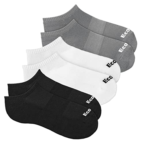 Image of Ecosox Bamboo Viscose Unisex Casual Footie 3 Pairs No Show Made in USA