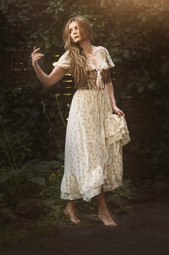 Image of Scarlet Darkness Corset Dresses for Women Summer 2026 Floral Wedding Guest Chiffon Sundress