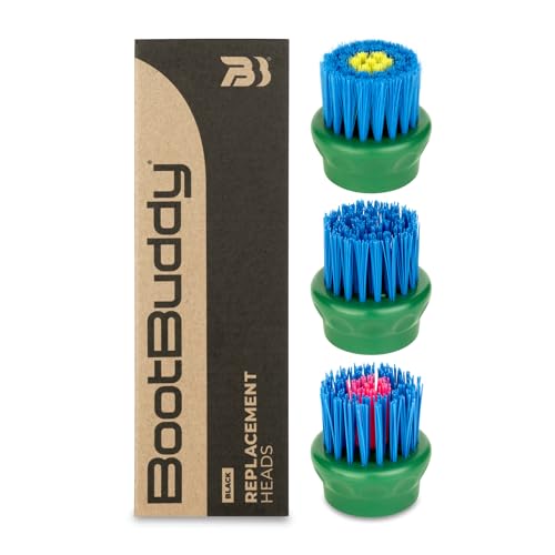 Boot Buddy 3-Pack Replacement Heads - Interchangeable Shoe Brush Set for Shoe Care and Easy Shoe Cleaning